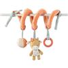 Nattou Giocattolo Da Appendere con Sognaglio, Anello in Silicone e Peluche, Mila la Mucca, Collezione Mila, Lana and Zoe, Taglia Unica, Corallo