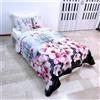 Cotton World Fiore Ciliegio Trapunta Copriletto Leggero Letto Una Piazza e Mezza 200x220cm m5