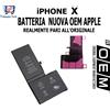 Apple BATTERIA APPLE iPHONE X REALMENTE PARI ALL'ORIGINALE NUOVA OEM