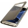 Samsung Custodia Originale GALAXY S7 EDGE S View Flip Cover Finestra a libro Oro