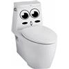 sundatebe Adesivo Smiley, adesivo da parete Dr?Le per WC, bagno, cucina, PVC, 1 colore, taglia unica