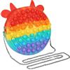BS Borsetta Pop it a Tracolla con Cerniera Push Pop Antistress Gioco Sensoriale