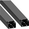 Cablecoach Cable Coach Habengut | Canalina per cavi (con foro di montaggio sul fondo) 40 x 60 mm, in PVC, lunghezza 2 m (2 x 1 m), colore nero