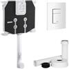 GROHE CASSETTA SCARICO GROHE WC INCASSO DUAL FLUSH 38863 CON PLACCA BIANCA E CANOTTO