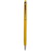 Generico 10X PENNA a sfera SLIM in plastica con touch screen GIALLO bomboniera 1BWE