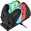 EXTSUD Stazione Ricarica per Nin-tendo Switch Joy-con e PRO Controller 6 in 1 Base Caricatore Nin-tendo Switch Controller con 4 Slots per Joy-con e Type-C USB Porta per Switch Console/Controller PRO