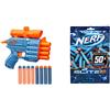 NERF ELITE 2.0 PROSPECT QS 4 & Confezione ricarica Include 50 dardi 2.0 ufficiali, compatibile con tutti i blaster Elite, Unisex, Età: 6+ anni