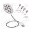 Aglow.it LAMPADA USB LIGHT 13 LED per PC NETBOOK NOTEBOOK TABLET o anche POWERBANK FLESSI