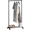 Generico Stander Appendiabiti in metallo a 4 ruore Colore Dimensioni - 80x43 h 90/160 cm.