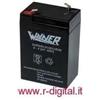 r2digital Batteria al Piombo 6v 3.2Ah 2.8Ah, Batteria di Ricambio Beghelli 65x32x96 mm, Co