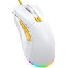 EKSA Mouse Gaming, 12400 DPI 68 Grammi Mouse Ergonomico Super Leggero con filo paracadute, 8 Pulsanti Programmabili, Sensore Ottico A3327, Mouse da Gaming RGB per Giocatori PC/Mac (Bianco)