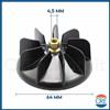 Gammapiù / Elmot GAMMAPIU ELMOT Ventola Ribassata 64mm con Foro Dado 4,5 mm Phon Asciugacapelli