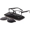 WORLDGLASSES Occhiali Da Lettura Uomo Donna Clip On Polarizzato Con Calamita Fodero Omaggio