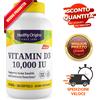 Healthy Origins Vitamina D3 10000 UI Healthy Origins - 360 Softgels - Integratore Ossa Forti