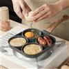 Multi Uova Padella, 4 Foro Burger Uova Pancake Padella Pentola Antiaderente