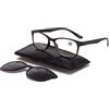 WORLDGLASSES Occhiali Da Lettura Uomo-Donna Clip On Da Sole Incluso Fodero OmaggioUnisex