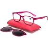 WORLDGLASSES Occhiali Da Lettura Da Sole Clip On Polarizzato Incluso Uomo Donna Round Nero 2