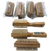 7 SPAZZOLINE PER UNGHIE MANICURE PEDICURE IN LEGNO E SETOLA NATURALE CM 9,5-16,5