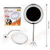 r2digital SPECCHIO per TRUCCO INGRANDIMENTO 10x VENTOSA LUCE LED FLESSIBILE ROTAZIONE 360°
