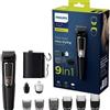 Philips Rasoio Elettrico Philips Multigroom 9in1 per Capelli e Barba Lame Autoaffilanti