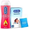 Durex Settebello Classico 18 + Durex Massage 2 in 1 con Guaranà 200ml