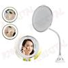 r2digital SPECCHIO INGRANDIMENTO 10x VENTOSA LUCE LED FLESSIBILE MAKE UP BRACCIO BAGNO