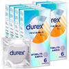 Durex XL Invisible Preservativi Super Sottili Extra Large 36 Profilattici 6 Box