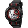 Sector No Limits Orologio Sector Ex-36 R3251283001 watch Silicone Nero Rosso Digitale crono Dual