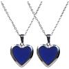 2 pezzi Heart Mood Photo Frame Cambia colore Emotion Feeling Collana