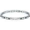 Maserati Bracciale Maserati Jewels JM422ATJ10 Bracelet Acciaio Zirconi Nera Uomo