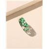 Anello uomo donna unisex alieno verde trasparente Diametro: 1.7 cm