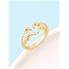 Anello Unisex mani gesto design cuore dorato amore Diametro: 1.7 cm