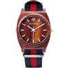 AB AETERNO "Dusk" Legno Sandalo Rosso Swiss Quarzo Bianco Unisex Orologio