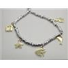 EXPLOIT ARGENTI BRACCIALE ARGENTO DONNA DODO STYLE LINEA MARE DORATO PEPITE RODIO CM 18 EXPLOIT