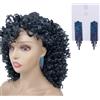 IM Accessori Blu Sfumati Orecchini In Cristallo di Strass lunghi 5cm Pendenti da Donna