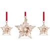 Swarovski Festive set DECORAZIONE DI NATALE SWAROVSKI 3 STELLE STAR 2021 5597133 Oro