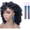 IM Accessori Blu Sfumati Orecchini In Cristallo di Strass Lunghi 13cm Pendenti da Donna