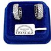 TBT-gioielli Orecchini Tempest 18/7mm Donna pl. oro Bianco 18K con Cristalli Zirconi