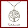 Collana Albero della Vita Donna in Argento 925 Rodiato Oro Bianco