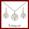 Parure Albero della Vita Donna in Argento 925 Rodiato Oro Bianco