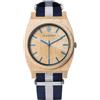AB AETERNO "Route Blue" Legno Acero Swiss Quarzo Blu Tessuto Unisex Orologio
