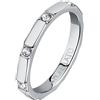 AMEN Anello Morellato Motown SALS85 Fascia Acciaio Zirconi Ring 23 Uomo