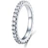 Gold Gala ANELLO RIVIERA GIRO IN ARGENTO 925 RODIATO VERETTA CON ZIRCONI BIANCHI ETERNITY