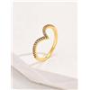 Anello Donna zirconia cubica brillantini a forma di V sottile Diametro: 1.7 cm