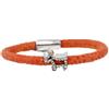 Augusta de Carolis BRACCIALE RAZZA AUGUSTA DE CAROLIS CAN00 1 FILO COLORE ARANCIONE CON CHARM E CRI
