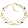 Amen Bracciale Da Donna Di Amen BRMFSTGG In Argento 925 Oro E Cristalli Fumè