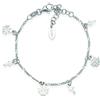 Amen Bracciale Donna Argento 925 Amen BBACR Pendenti Croci e Angeli Lunghezza Regolab