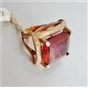 Produzione Orafa Aretina ANELLO DONNA ARGENTO MASSICCIO 925 DORATO ROSATO PIETRA QUARZO CITRINO SINTETICO