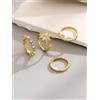 Anelli donna 4 pezzi/set Anello con strass con brillantini strass Diametro: 1,7