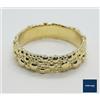 Blukapri Anello rosario fede argento 925 oro giallo fascia perlinata fedina